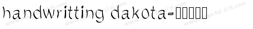 handwritting dakota字体转换